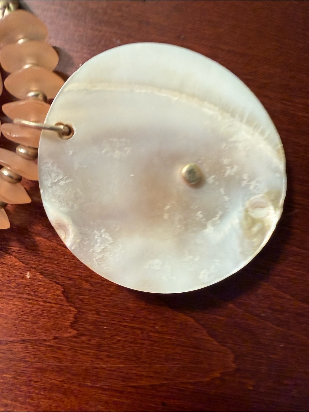 SALE🌴Beige & Blush Multi-Strand & Bead Pendant Necklace - Picture 5 of 8